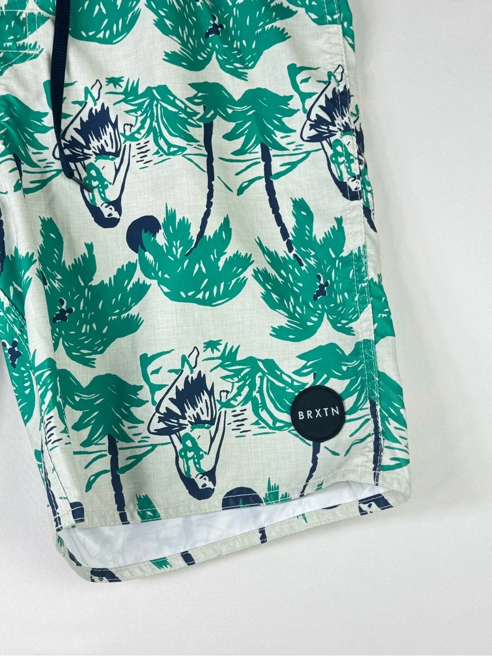 Brixton Teal Palm & Navy Hula Men’s Swim Shorts